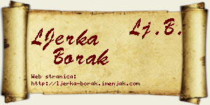 LJerka Borak vizit kartica